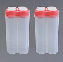 Airtight Transparent Lock Food Storage 4 Section Kitchen Container for Grocery Fridge Storage Box pack of 2-thumb3