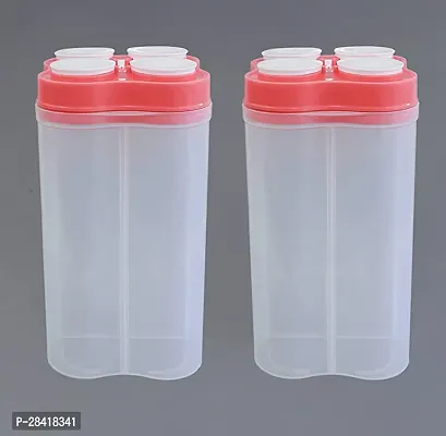 Airtight Transparent Lock Food Storage 4 Section Kitchen Container for Grocery Fridge Storage Box pack of 2-thumb4