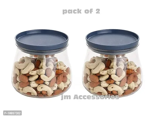 Container Jar Set For Kitchen - 900ml Set Of 2 | Jar Set For Kitchen| Air Tight Containers For Kitchen Storage Gray-thumb0