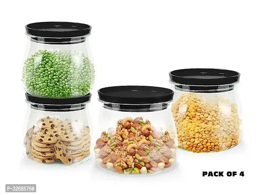 Stylish Plastic Jars  Containers For Kitchen Pack Of 4