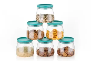 Useful Plastic Glass Jar With Air Tight And Leak Proof Lid- Pack Of 6-thumb2