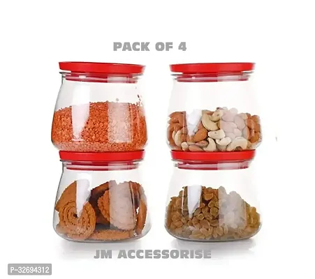 Useful Plastic Airtight Containers Jar Set -900 Ml Each, Pack Of 4-thumb0