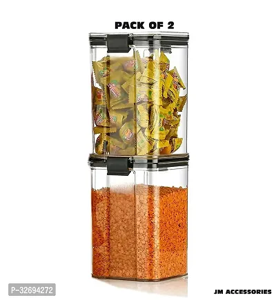 Useful Plastic Unbreakable And Airtight Storage Containers Set- 1100 Ml Each, Pack Of 2-thumb0