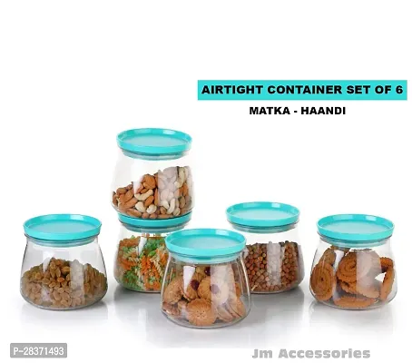 Airtight Container Jar Set For Kitchen - 900ml Set Of 6-thumb0