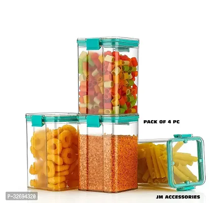 Useful Plastic Air Tight Storage Containers-1100 Ml Each, Pack Of 4