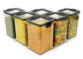 Food Storage Air Tight Lick Lock Containers, Kitchen Storage Containers with Lids for Rice and Cereal, Plastic Dry Food Canisters for Pantry Organization and Storage (1100 ML-Pack Of 6)-thumb2