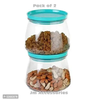 Stylish Plastic Jars  And Containers For Kitchen Pack Of 2