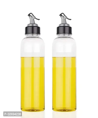 Useful Glass Transparent Leakproof Oil Pourer Bottle,500 Ml Each, Pack Of 2