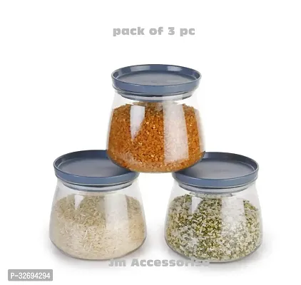 Useful Plastic Airtight Containers Jar Set -900 Ml Each, Pack Of 3-thumb0