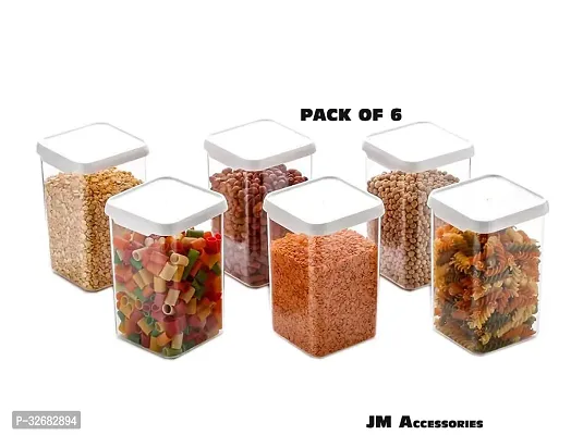 Stylish Plastic Jars  And Containers For Kitchen Pack Of 6