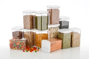 Plastic Square Container Set for Kitchen Storage - 1500ml Containers | Unbreakable  Air-Tight Designnbsp;White-thumb3