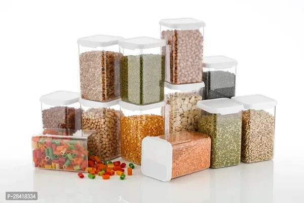Plastic Square Container Set for Kitchen Storage - 1500ml Containers | Unbreakable  Air-Tight Designnbsp;White-thumb4