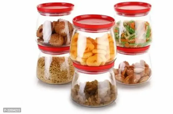 Useful Plastic Glass Jar With Air Tight And Leak Proof Lid- Pack Of 6-thumb3