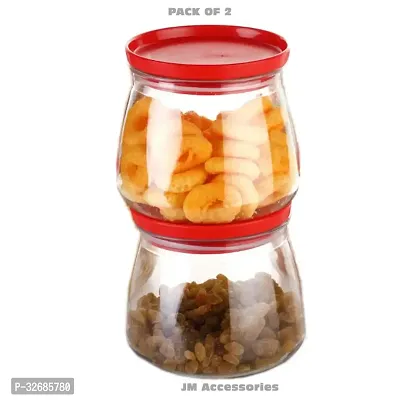 Stylish Plastic Jars  Containers For Kitchen Pack Of 2-thumb0