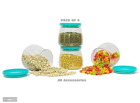 Container Jar Set For Kitchen - 900ml Set Of 4 | Jar Set For Kitchen| Air Tight Containers For Kitchen Storage Green