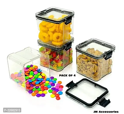 Stylish Plastic Jars  And Containers For Kitchen Pack Of 4