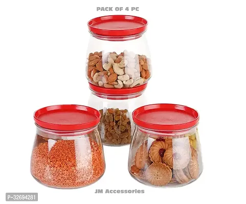 Useful Plastic Airtight Containers Jar Set -900 Ml Each, Pack Of 4-thumb0