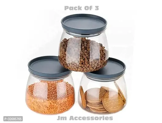 Stylish Plastic Jars  Containers For Kitchen Pack Of 3