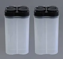 Airtight Transparent Lock Food Storage 4 Section Kitchen Container for Grocery Fridge Storage Box pack of 2-thumb2