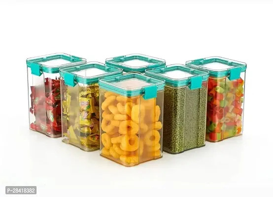 Food Storage Air Tight Lick Lock Containers, Kitchen Storage Containers with Lids for Rice and Cereal, Plastic Dry Food Canisters for Pantry Organization and Storage (1100 ML-Pack Of 8)-thumb3