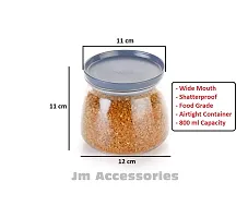 MATUKI Airtight Container Jar Set For Kitchen - 900ml Set Of 2 | Jar Set For Kitchen | Kitchen Organizer Container Set Items | Air Tight Containers For Kitchen Storage GRAY-thumb1