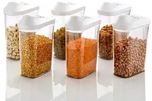 Useful Plastic Easy Flow Storage Containers-1100 Ml Each, Pack Of 6-thumb1