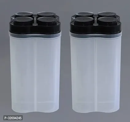 Useful Plastic 4-Section Containers- Pack Of 2-thumb3