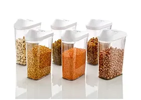 Useful Plastic Easy Flow Storage Containers-750 Ml Each, Pack Of 6-thumb2