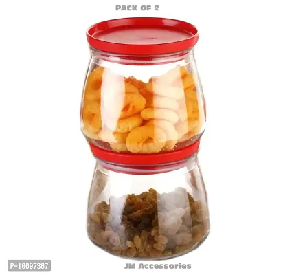 Container Jar Set For Kitchen - 900ml Set Of 2 | Jar Set For Kitchen| Air Tight Containers For Kitchen Storage Red