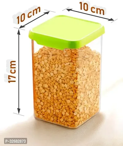 Plastic Square Container Set for Kitchen Storage - 1500ml Containers Green-thumb3