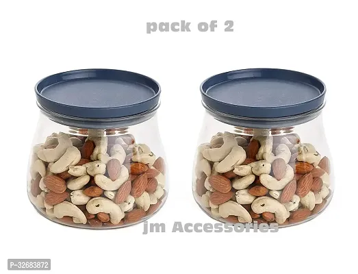 Container Jar Set For Kitchen 900Ml Set Of 2 Gray-thumb0