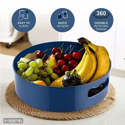 360deg; Rotating Organizer Tray, Multi- Function Rotating Tray, Kitchen,Fruit Storage,Bathroom Storage,Refrigerator Storage Organizer, Cosmetics Organize-thumb0