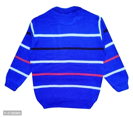 Boys  Girls Round Neck Multicolor Sweater-thumb4