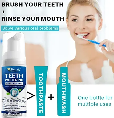 KURAIY New Toothpaste Whitening Foam Natural Mouth Wash Mousse Teeth Whitening Teethpaste Oral Hygiene Breath Dental Tool-thumb0