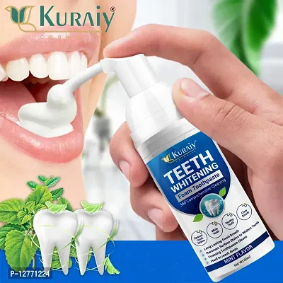 KURAIY 100% Toothpaste Whitening Foam Natural Mouth Wash Mousse Teeth Whitening Teethpaste Oral Hygiene Breath Dental Tool 60ml-thumb2