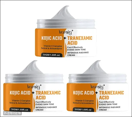 Natural KOJIAC ACID  Skin Care Products Anti Aging Facial Serum Anti Aging Facial Cream Pack Of 3