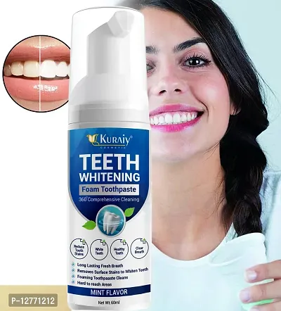 KURAIY Safe Deep Cleansing Oral Hygiene Toothpaste Stain Removal Toothpaste Whitening Foam Teeth Mousse Mouth Wash Teeth Whitening-thumb0