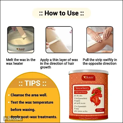 KURAIY Wax for Smooth Hair Removal - 800GM extracts For all skin types Removes Tan, Dead Skin For Arms, Legs and Full body (Pack of 2)-thumb2