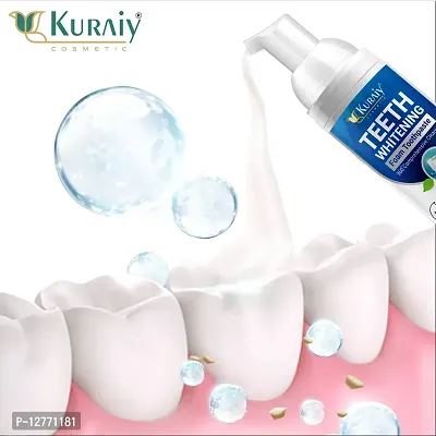 KURAIY Pure Teeth Whitening Serum Powder Oral Hygiene Cleaning Gel Remove Plaque Stains Tooth Bleaching Dental Tool with Cotton Swab Dental-thumb3