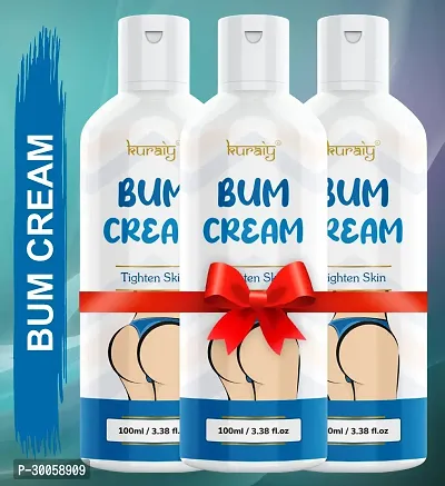 KURAIY Butt Enlargement Cream Enhance  Hips Enlarge Hip Fat Cells 100 ML PACK OF 3