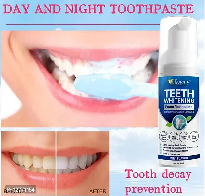 KURAIY New Teeth Whitening Oral Hygiene Breath Dental Tool Teethaid Mouthwash Mouth Wash Teeth Mousse Toothpaste Whitening Foam-thumb0