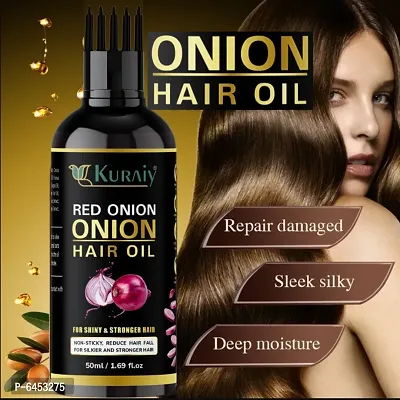 Onion Ginger Oil Help For Rapid Hair Growth,Anti Hair Fall,Split Hair And Promotes Softer and shinier Hair 50ML-thumb0