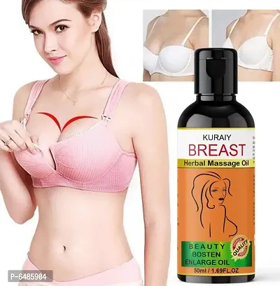 Kuraiy Release Breast Destressing Oil for Women- ALMOND OIL,OLIVE OIL and WHEAT GERM OIL - Relieves Stress Caused by Wired Bra and Breast toner massage oil 100% natural which helps in growth/firming/inc-thumb0