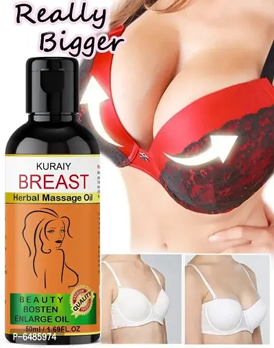 Kuraiy Release Breast Destressing Oil for Women- ALMOND OIL,OLIVE OIL and WHEAT GERM OIL - Relieves Stress Caused by Wired Bra and Breast toner massage oil 100% natural which helps in growth/firming.