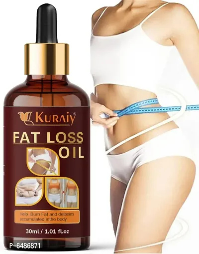 Kuraiy fat loss oil -a belly fat reduce oil, slimming oil, fat burner, aniti cellulite and skin tonning slimming oil for stomach body fitness oil for men and women {30 ml} pack of 1