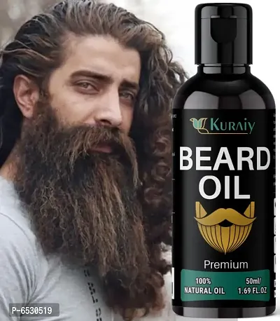 Kuraiy Lite Beard and Moustache Oil, 50 ml | Non-Sticky, Light Beard Oil for Men| Pleasant Fragrance | Ideal for daily use Nourishes and Strengthens Beard | Provides Shine to Beard.-thumb0
