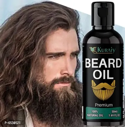 Kuraiy Lite Beard and Moustache Oil, 50 ml | Non-Sticky, Light Beard Oil for Men| Pleasant Fragrance | Ideal for daily use Nourishes and Strengthens Beard | Provides Shine to Beard.-thumb0