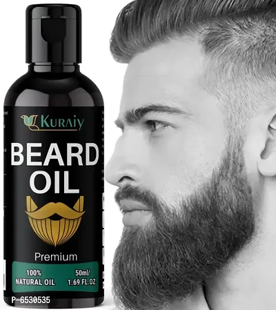 Kuraiy Lite Beard and Moustache Oil, 50 ml | Non-Sticky, Light Beard Oil for Men| Pleasant Fragrance | Ideal for daily use Nourishes and Strengthens Beard | Provides Shine to Beard.-thumb0