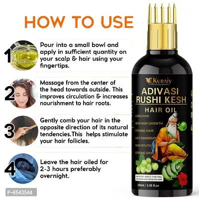Adivasi Medicine Ayurvedic Herbal Hair Oil for Women and Men for Shiny Hair Long - Dandruff Control - Hair Loss Control - Long Hair - Hair Regrowth Hair Oil ( 100 % Ayurvedic-thumb3