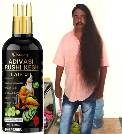 Kuraiy Adivasi Medicine Ayurvedic Herbal Hair Oil for Women and Men for Shiny Hair L-thumb0